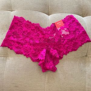 Magenta Lace Cheeky Panties